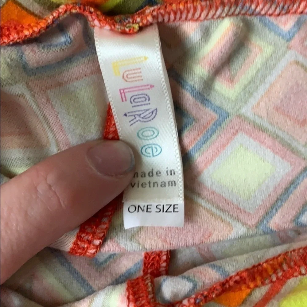 🐺LulaRoe Funky Geometric Leggings - Neon & Bold